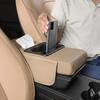 FREESOO Car Center Console Cover, Leather Armrest Cover For Car, Universal Middle Console Cushion With Storage Box, Cup Holder, Tissue Box & Phone
