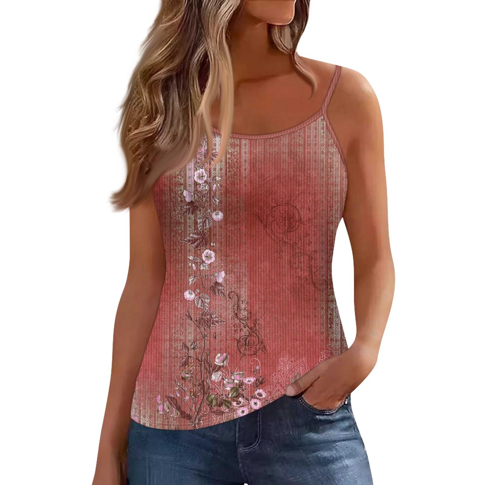 

Женский жилет без рукавов с глубоким вырезом, футболка с U-образным вырезом, подтяжки XL красный