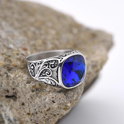 Anillos de Acero Inoxidable 316L de Alta Calidad para Hombre Estilo Circonita Multicolor