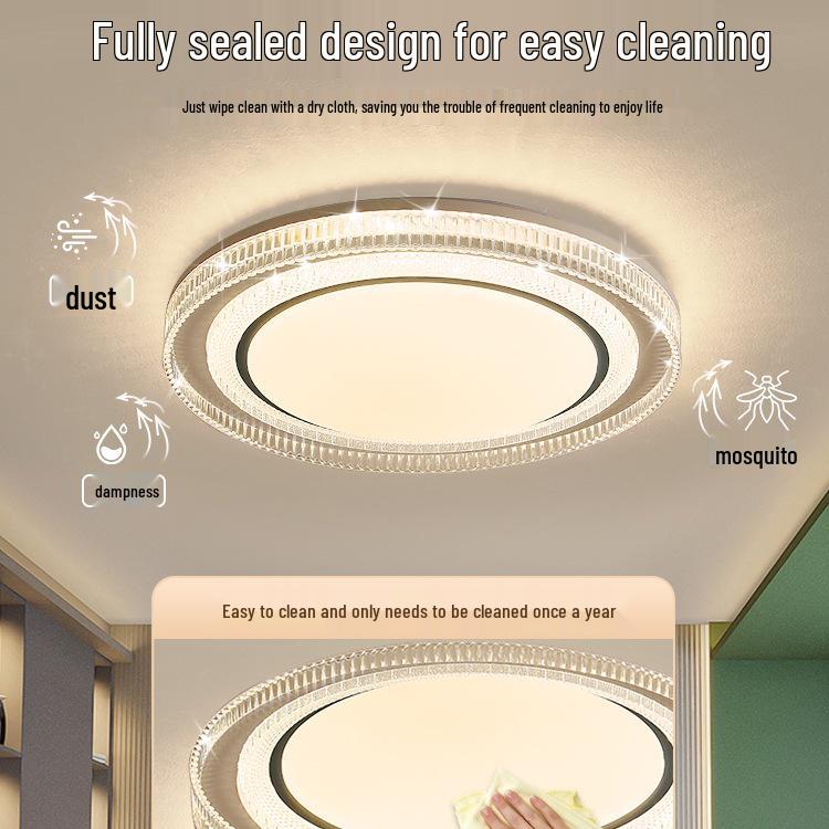 2025 Modern LED Crystal Ceiling Light for Master Bedroom - Minimalist Luxury Design