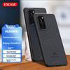 ESCASE Huawei P40 Phone Case Protective Cover, Creative Full-Edge Anti-Drop Leather Back Case, Suitable for Huawei P40 ES-19 Deep Black