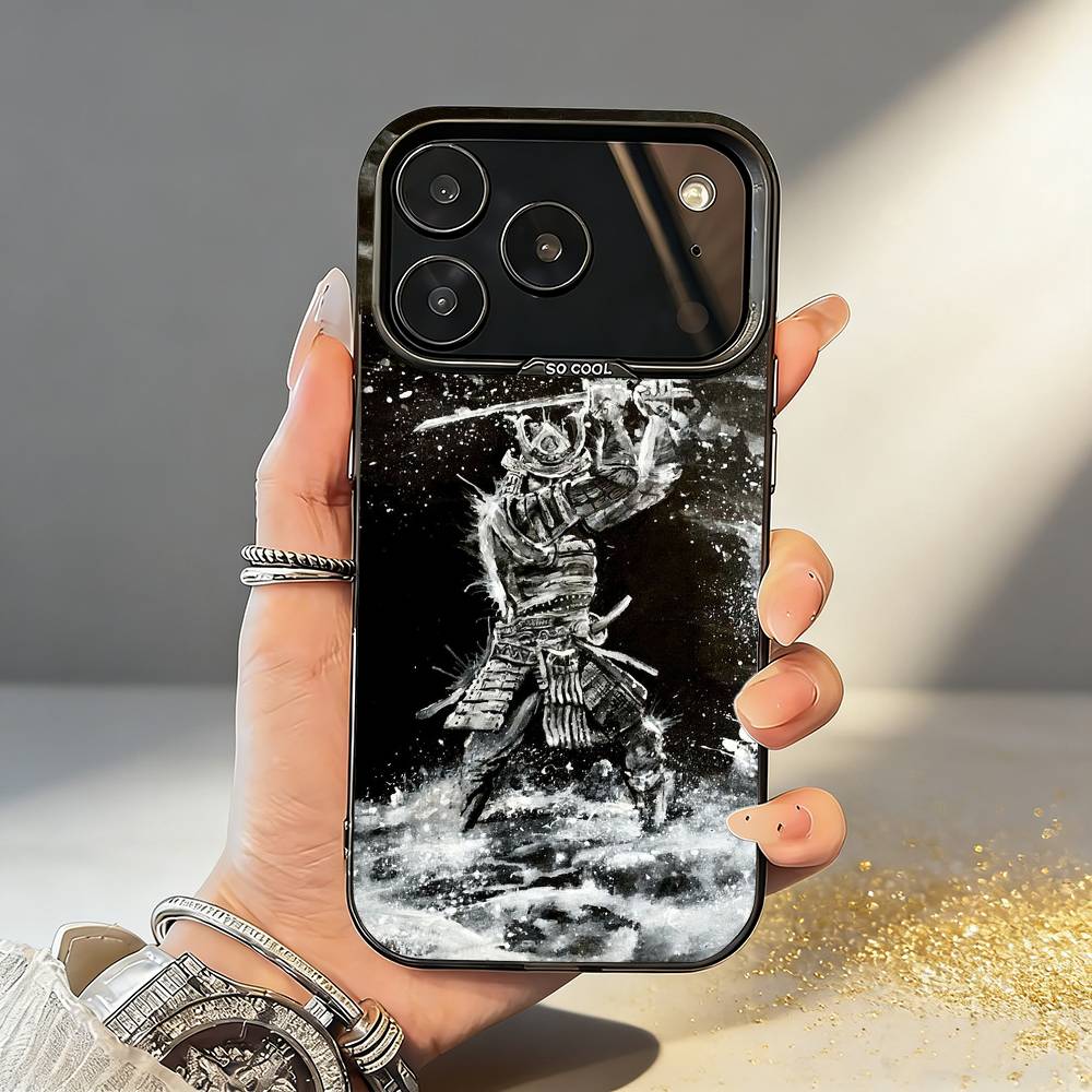 Japanska serier Vagabond Samurai Telefonfodral För iPhone17,16,15,14,13,12,11,Pro,MAX Vit Matt Stötsäker Fodral