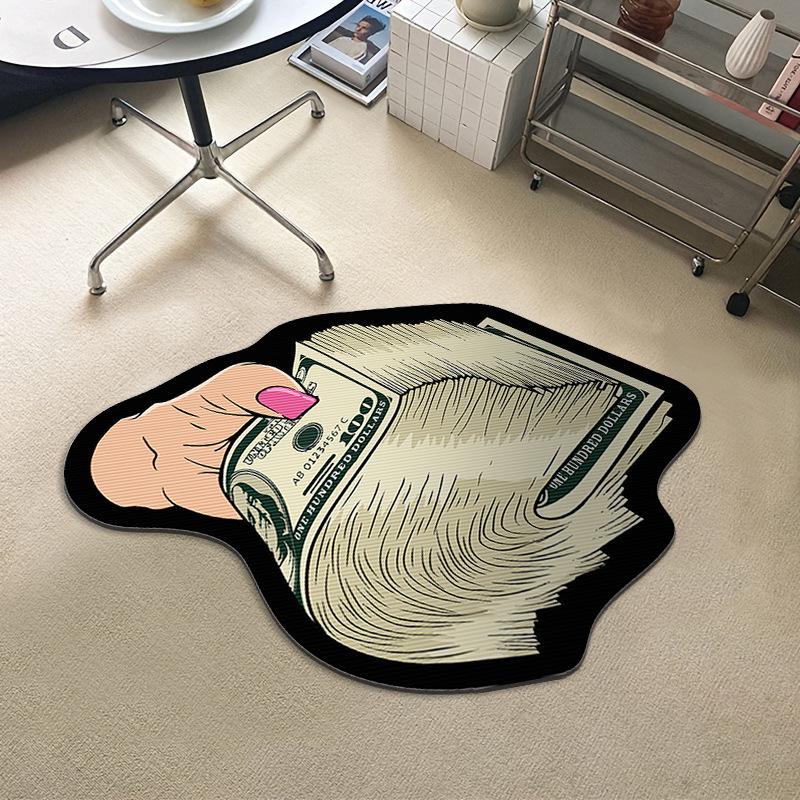 Dollar Bill Entrance Door Mat Durable Decorative Rug Non Slip Welcome Mat For Home Entryway High Quality Floor Mat