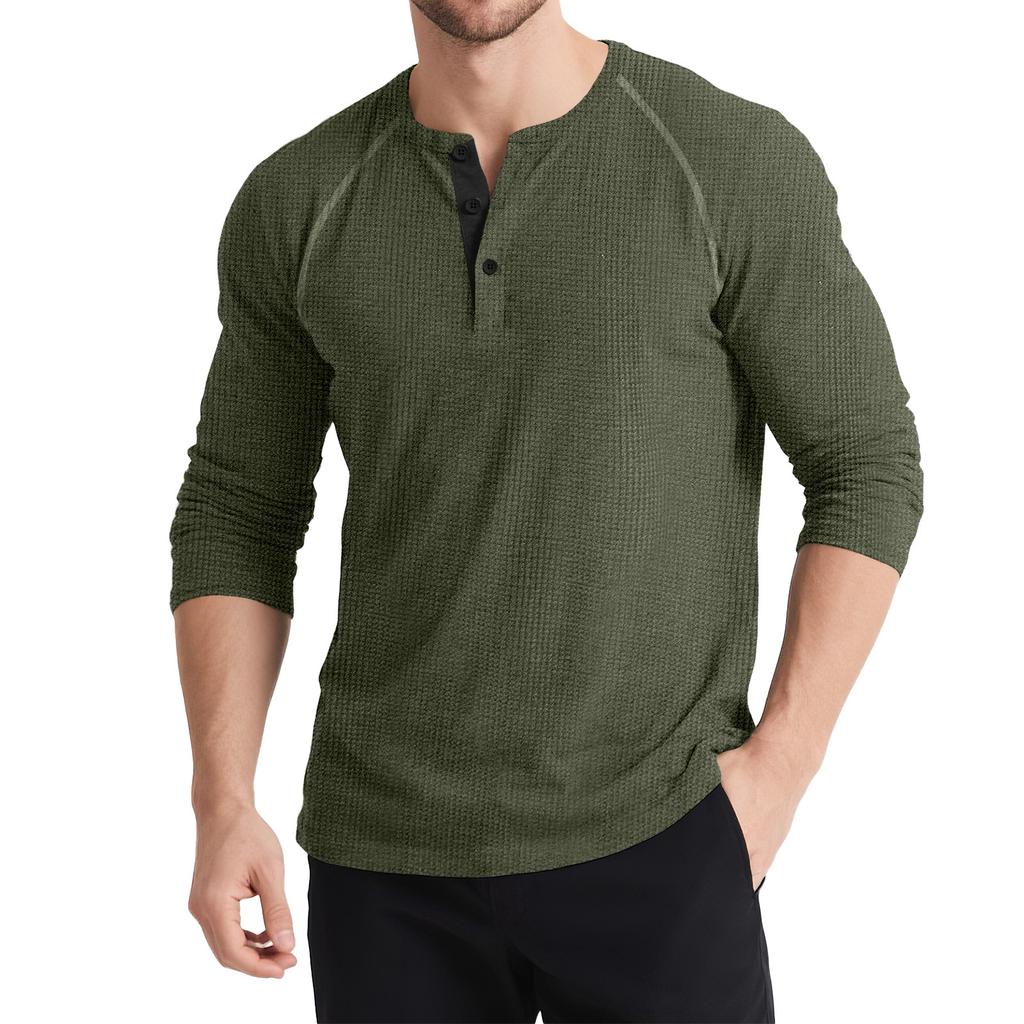 Men's 2025 Autumn and Winter Long Sleeve Retro T-Shirts and Sweaters