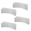  4Pcs Stainless Steel Chopstick Rest, Boat Shape Cutlery Holder with     for Home Restaurant Wedding Party 