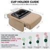 FREESOO Car Center Console Cover, Leather Armrest Cover For Car, Universal Middle Console Cushion With Storage Box, Cup Holder, Tissue Box & Phone