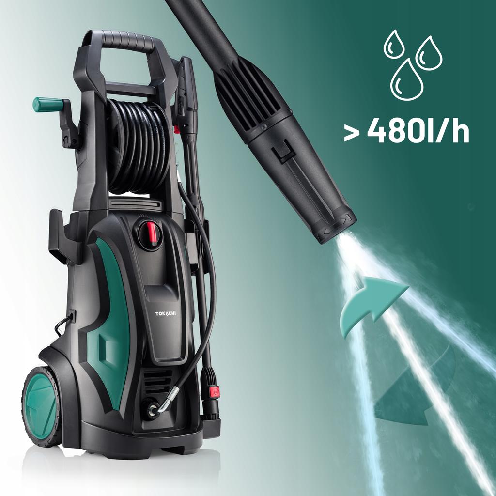 TURBO L8 2400W Pressure Washer Set with Aluminium Pump - 180 Bar