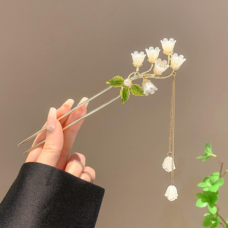 

Элегантная ретро заколка-кисточка для прически пучок ханфу - Женская металлическая заколка для волос в китайском стиле