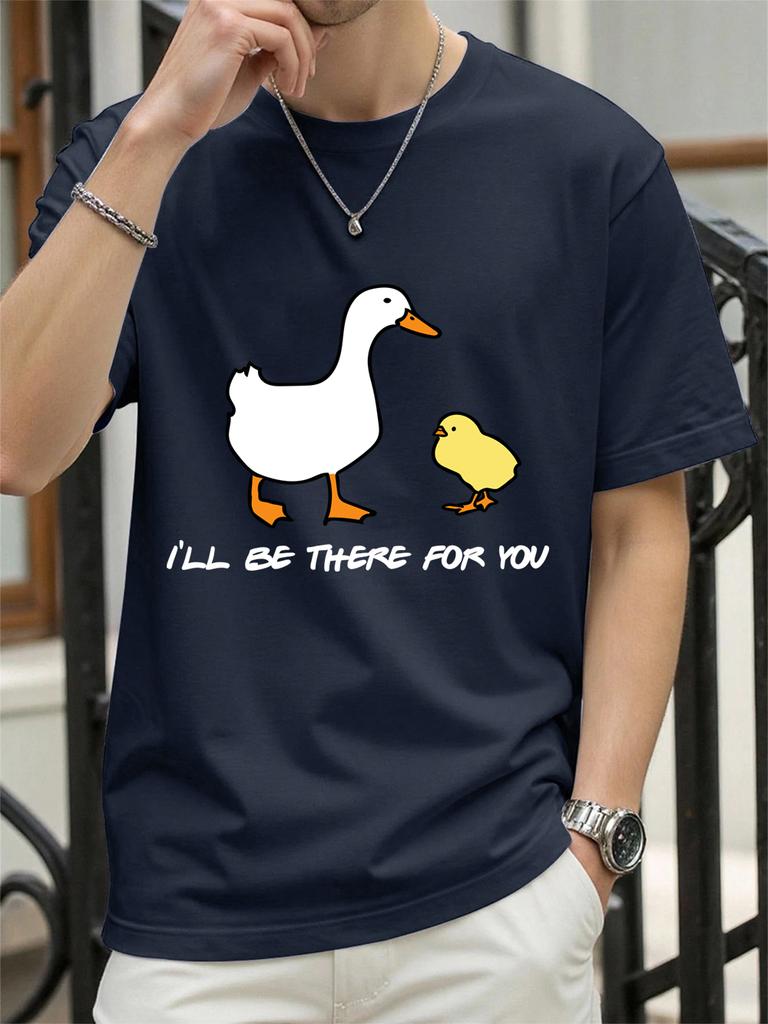 Goose Will Be There For You Printed TShirts Womens Summer Cotton Tops Loose ONeck Soft Short Sleeve T Shirts Casual Clothes