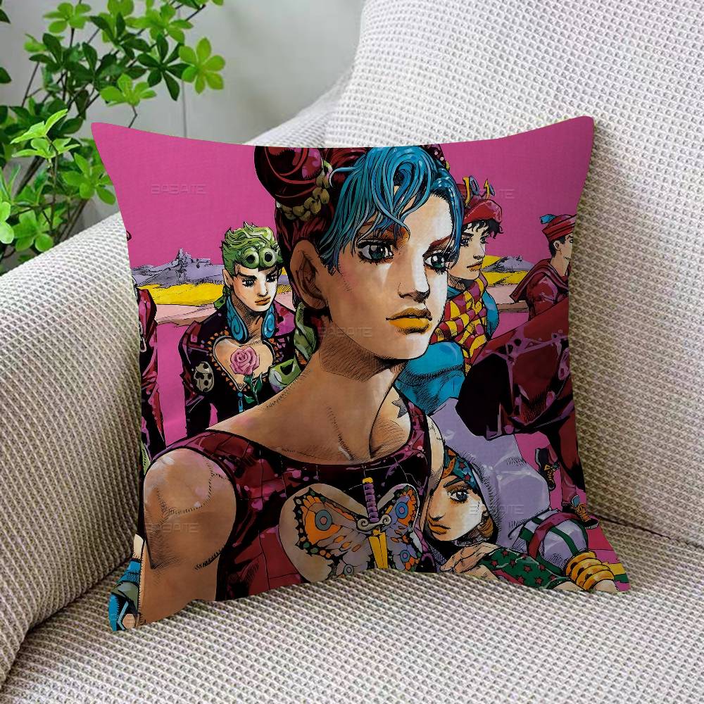 Anime J-JoJo Japan Cushion Cover Pillowcase Upholstery Sofa Throw Pillow Home Decor Pillowcas