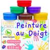 Peinture Au Doigt Enfant - CREATIVE DECO - 6 X 125 Ml - Couleurs Intenses Et Vives - Lavable À L'eau