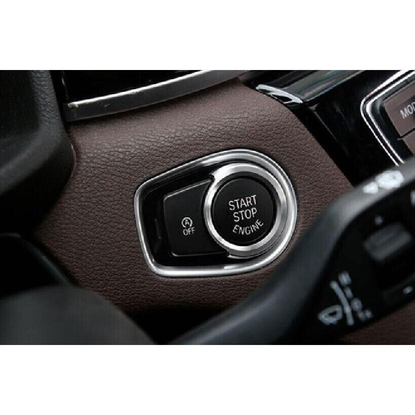For BMW X2 F39 18- Inner One-Click Startup Button Silver Aluminum Ring Trim