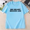 Funny Big Heart Tee Y2K Adult Short Sleeve T Shirt Unisex Causal Loose Cotton Comfortable Tshirts 90s Tshirt Streetwear Clothes