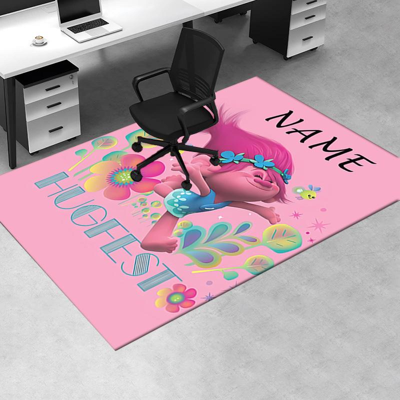 Hugfest, Trolls, Poppy Office Carpet Soft Polyester Entrance Carpet Washable Non slip Machine Washab
