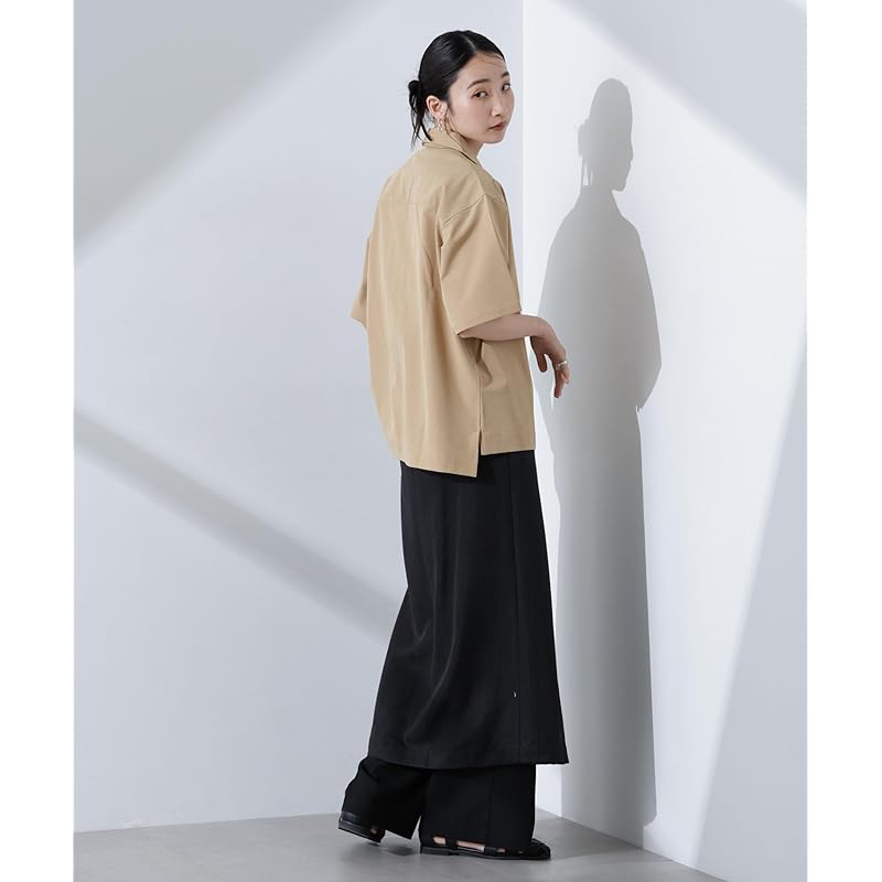 [Nano Universe] Open Collar Shirt Multifunctional Lightweight Stretch-SHELTECH (Setup Possible) Ladies F 040 Beige 673-5121303