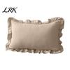 Federe Cuscino Cotone Stile Rustico, Copricuscino Decorativo con Volant, Fantasia a Quadri con Bordo Arricciato, 18x18 Federe Minimaliste Moderne, 20x12 Copricuscino Decorativo