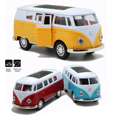 1/36 Scale T1 Bus Alloy Bus Diecast Model Pull Back Series Toy Model Ornaments Gift For Friend Boys Children Toys Decoratio