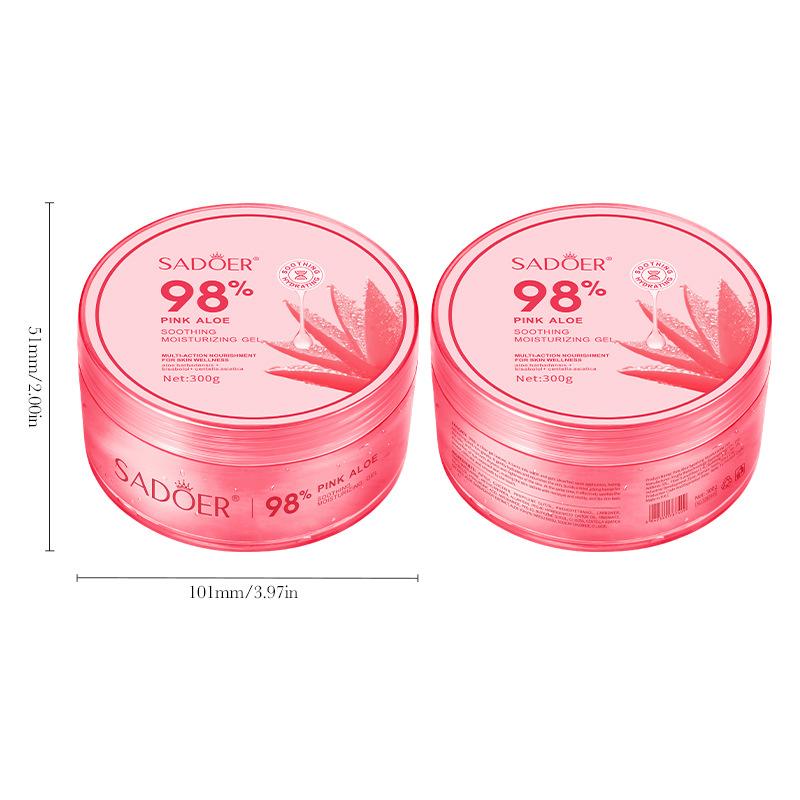 Pink Aloe Vera Soothing Moisturizing Gel 300g Moisturizing Aloe Vera Gel Skin Care Products