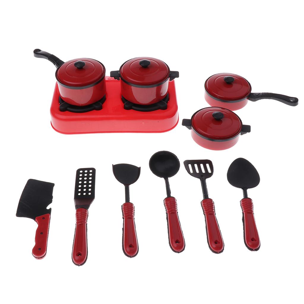 1 Sets Pots and Pans Kitchen Cookware Set for Children Play House Toys Simulation Utensils