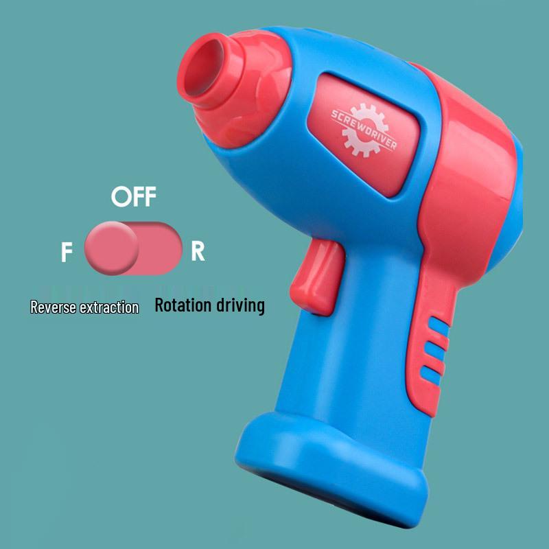 Children s Electric Drill & Screwdriver Educational Toy Toolbox for Ages 3-6