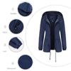 Lightweight Mesh 20D Hooded Rain Jacket Short Windbreaker Women Outdoor Casual Wear