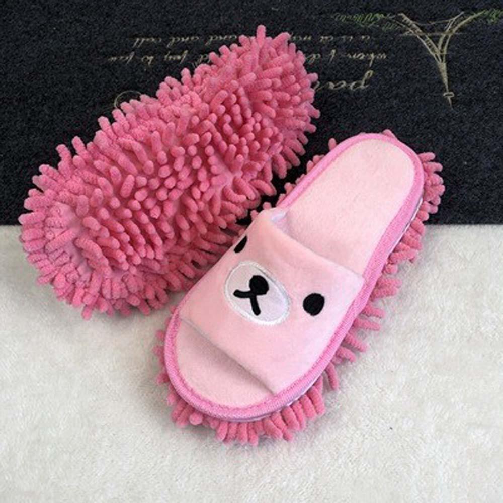 Thickened Detachable Cotton Shoes Anti-slip Microfiber Slippers Mopping  Wooden Floor