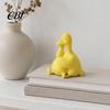 Healing Office Decorations Daydreaming Duck Figurine, Minimalist Holding An Egg Sculpture, Resin Matte Statues Animal Statue, Creative Desktop