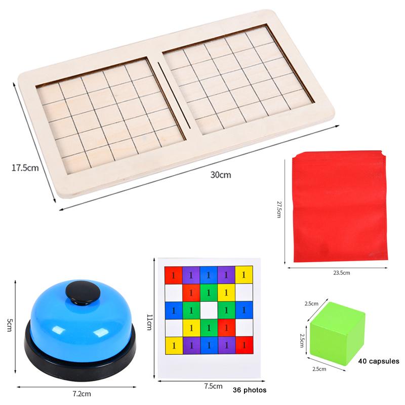 Holz-Zwei-Spieler-Kampfblöcke Konzentrations- und Logiktraining Interaktives Brettspiel Puzzle Space Dreidimensional