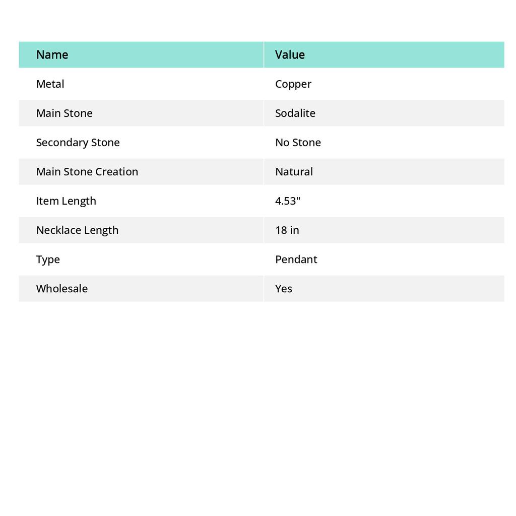 Natural Sodalite Gemstone Handmade Copper Wire Wrap Guitar Pendant 4.53 s6U81