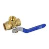 Robinet Sferic cu 3 Căi de 1 Inch Robinet Sferic Robinet Sferic din Cupru Pentru Apă Ulei Gaz