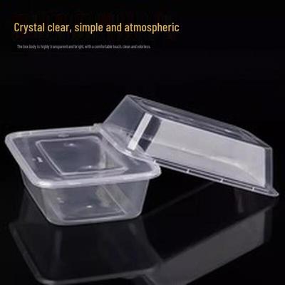 HANDUNYOU Disposable Transparent PP Food Container with Lid