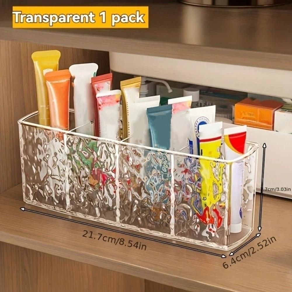 Multi Functional Makeup Brush Storage Tube Transparent Divided Storage Pen Holder Living Room