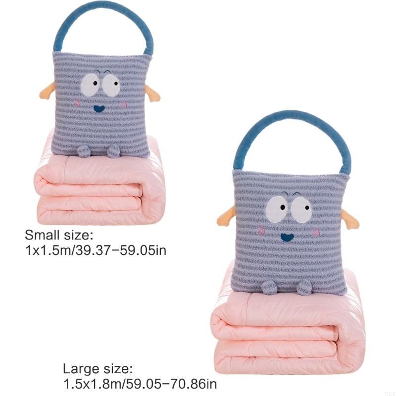 Y5JC Functional Pillow to Blanket Plush Cushion for Daily Use in Offices and Homes