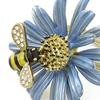 4Pcs Napkin Rings Adorable Anti-rust Alloy Spring Flower Bee Painted Napkin Buckle for Party