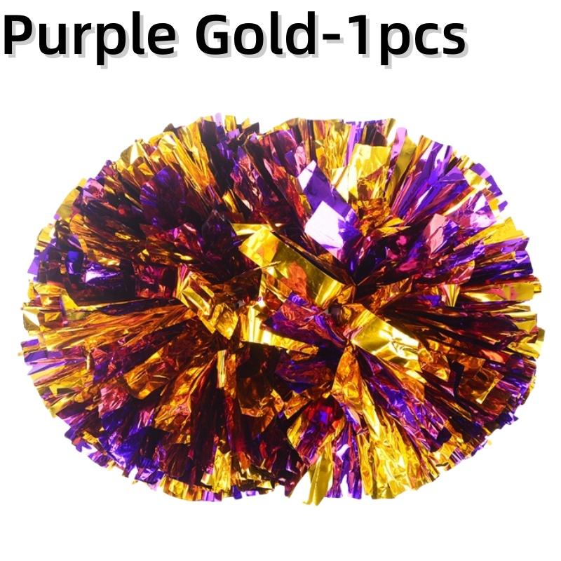 Cheerleading Pom Poms with Handle Cheer Balls Big Gold Silver Red Yellow Blue Hand Dance Pompoms Accessories for Women Girl Kids