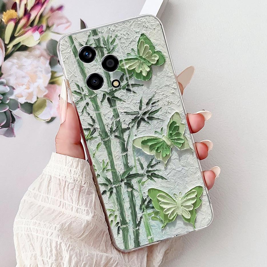 For Honor 200 Lite Case Cute Love Heart Butterfly Painted Cover Clear Silicone Phone Case For Honor 200 Lite 200Lite Soft Fundas