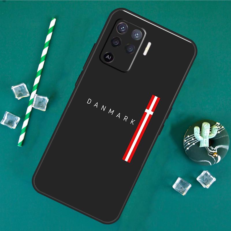 Dänemark Flagge Hülle Für Oppo A40 A60 A80 A16 A76 A96 A18 A38 A58 A78 A98 A91 A15 A17 A74 A94 A54 A57S Cover