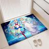 Iconic Magical Girl Anime S-Sailor Moons Floor Mat Soft Thickened Flannel Door Mat Non-Slip Living Room Rug Home Decor