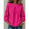 JPNTKY Women's Fashion Casual Long Sleeve O-Neck Blouses & Shirts