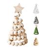 Christmas Tree Desktop Ornament Nordic Style Artificial Swivel Beads Top Star Small Artificial Tree Festive Holiday Decoration