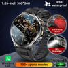 1000mAh Super Capacity Battery Adult Men Smart Watch Flashlight SOS Distress Light 1.85" HD Bluetooth Call Sport Smartwatch