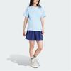 Adidas Originals Letter Print Vintage Soft Crew Neck Short Sleeve T-Shirt Women T-Shirts Sky-Blue IT9831
