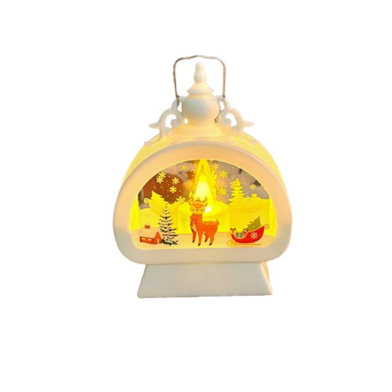 Christmas Gift Prop Cross-border Christmas Lantern With Led Lights For Festive Atmosphere