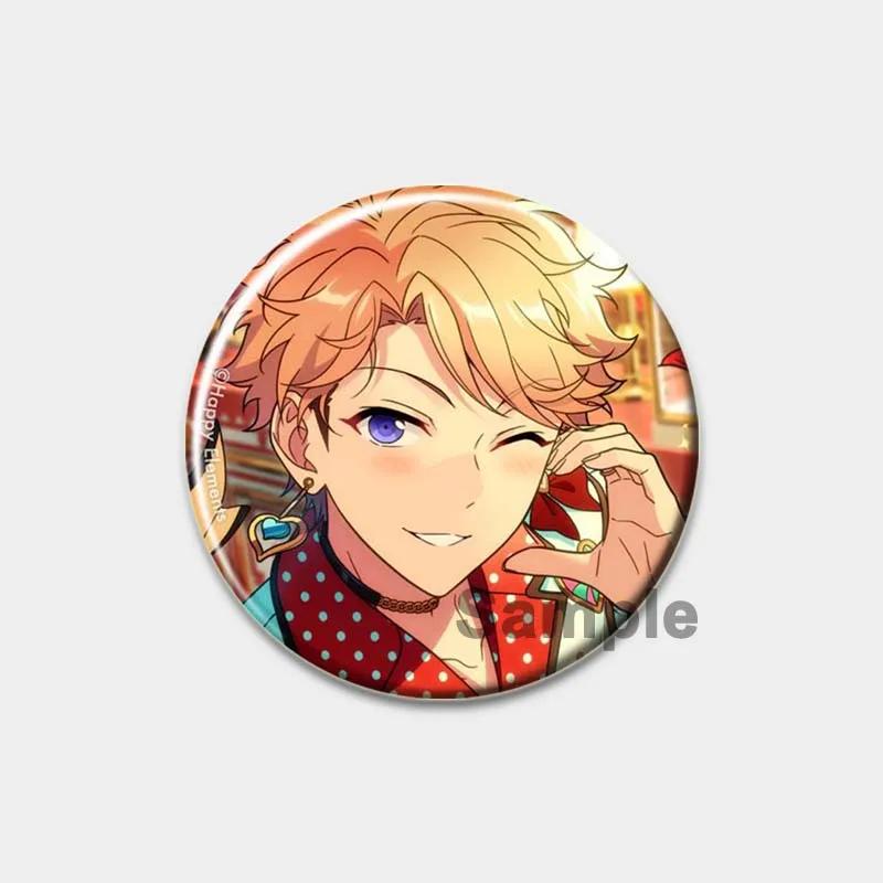 32/44/58mm Ensemble Stars Handgemachte Anstecknadel Rund Cartoon Lustig Einrastbare Broschen für Rucksack-Zubehör Anime Sammlerstück Abzeichen Hutdekoration