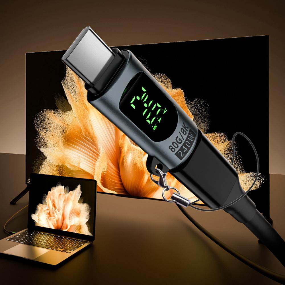 Digitaler Typ-C-Adapter 8K 60Hz Datenübertragungswandler 80 Gbit/s PD 240W USB-C-Adapter USB-C-Erweiterung für iPhone 16
