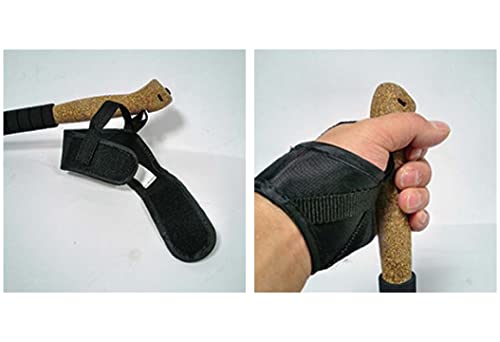 Captain Stag Trekking Poles, Set of 2, with Vented Grip, Two-Stage Sliding, and Anti-Shock System, Blue, FEEL BOSCO M-9843