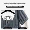 Summer Plus Size Women's Dress French Design Belly-covering Denim Dress