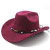 Ethnic Style Western Cowboy Hat With Large Brim For Outdoor Sunshade And Breathability