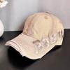 Vintage Style Pink Baseball Cap With Embroidered Letters For Casual Men Women