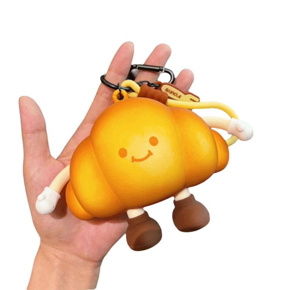 

Soft Silicone Cartoon Bread Coin Bag Afternoon Tea Series Zipper Keys Pouch Tech Accessories Style 4